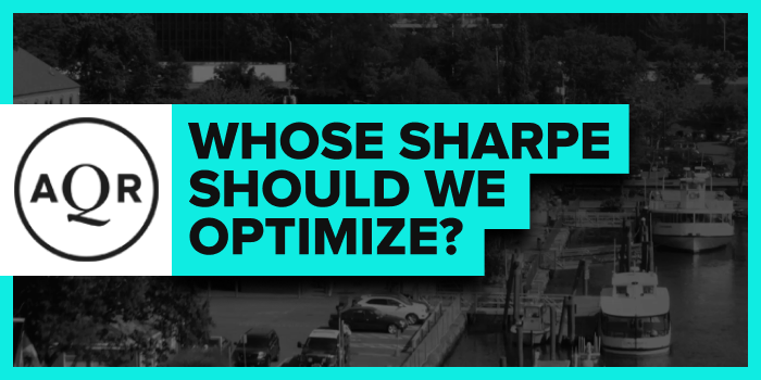 Whose Sharpe Should We Optimize?
